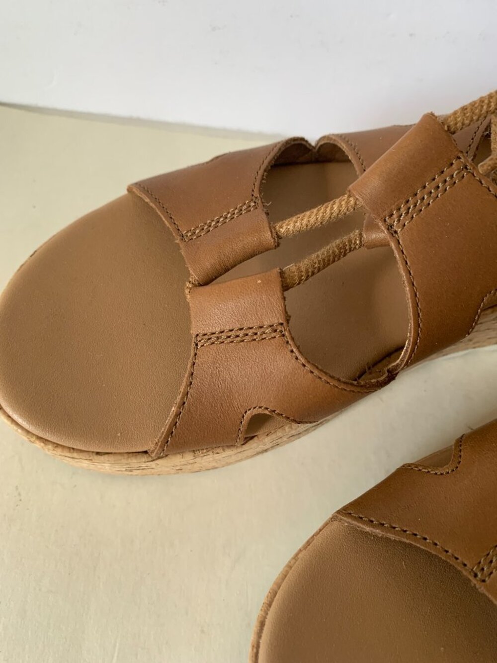 SOREL CAMERON LACE UP WOMENS PLATFORM SHOES SANDALS BROWN SIZE 8.5 WORN ONCE - Picture 6 of 14